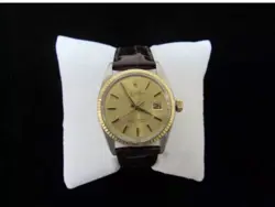 Rolex Datejust 1601 18kt Gold Bezel And Stainless Steel Circa 1974
