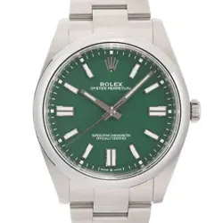 ROLEX OYSTER PERPETUAL 41 124300 GREEN WARRANTY 2021 BOX/PAPER