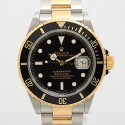 ROLEX SUBMARINER 16613 SS×YG AT BLACK DIAL