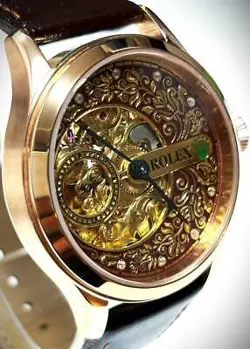 [Near MINT] ROLEX The most longed for item       Luxury engraving   skeleton
