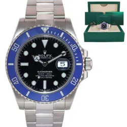 2023 MINT ROLEX SUBMARINER BLUE SMURF 126619 WHITE GOLD 41MM WATCH BOX