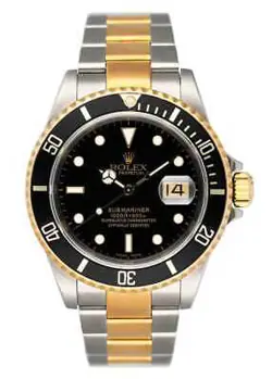 ROLEX SUBMARINER DATE 16613 TWO-TONE MENS WATCH BOX PAPERS