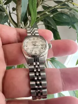 LADIES ROLEX OYSTER PERPETUAL DATEJUST WATCH STAINLESS STEEL 26MM MOP