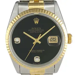 ROLEX DATEJUST 2BR ONYX 16233 YG DIAMOND AUTOMATIC MEN'S #BS011