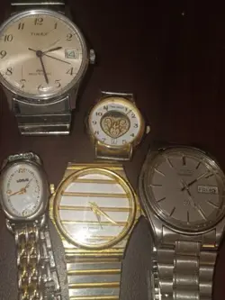 Vintage Watch Lot Of  9pcs (Movado Bulova Seiko Timex  Rolex ) For Repair/ Parts