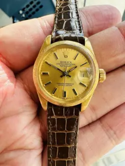 ROLEX DATEJUST 18K GOLD REF 6917 CHAMPAGNE DIAL LADIES WATCH!!!