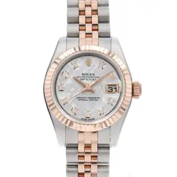ROLEX DATEJUST 10P DIAMOND 179171G METEO METEORITE G NUMBER SECOND HAND WOMEN