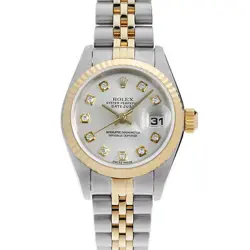 ROLEX DATEJUST 10P DIAMOND 79173G SILVER Y NUMBER SECOND HAND WOMEN