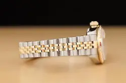 ROLEX LADIES DATEJUST 69173 PINK MOTHER OF PEARL 18K GOLD SS DIAMOND RUBY WATCH