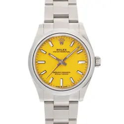 ROLEX OYSTER PERPETUAL 31 277200 YELLOW WARRANTY 2022 BOX/PAPER