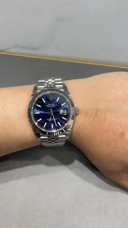 Rolex Datejust  Perpetual 126334 Silver Oyster Blue Dial 42mm Box Video 36