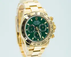 2020 ROLEX DAYTONA 116508 “JOHN MAYER” 18K YELLOW GOLD GREEN DIAL BOXES/PAPERS