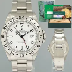 2019 RSC SERVICE PAPERS ROLEX EXPLORER II 16570 POLAR WHITE DIAL STEEL 40MM