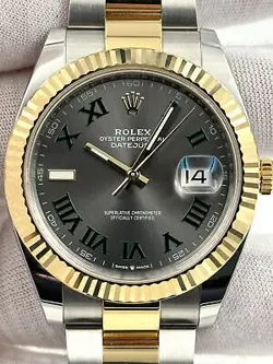 ROLEX DATEJUST 41MM WIMBLEDON DIAL TWO TONE OYSTER BRACELET 126333 B&P 2024