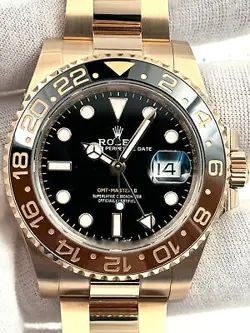 ROLEX GMT MASTER II ROOTBEER ROSE GOLD BRACELET 126715CHNR BOX & PAPERS 2024