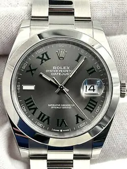 ROLEX DATEJUST 41MM WIMBLEDON DIAL OYSTER BRACELET 126300 BOX & PAPERS 2023