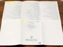 ROLEX DAYTONA 116523 INTERNATIONAL GUARANTEE WARRANTY PAPER D SERIAL
