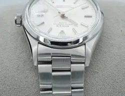 Rolex Oyster Perpetual Date 15000 Stainless Steel 34mm Silver Dial!