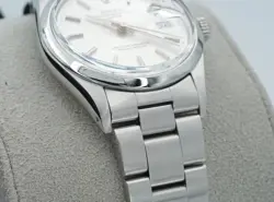 Rolex Oyster Perpetual Date 15000 Stainless Steel 34mm Silver Dial!