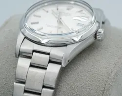 Rolex Oyster Perpetual Date 15000 Stainless Steel 34mm Silver Dial!