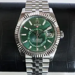 UNWORN Rolex Sky-Dweller Mint Green 2023 Full Set Fluted Jubilee 336934 Steel