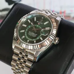 UNWORN Rolex Sky-Dweller Mint Green 2023 Full Set Fluted Jubilee 336934 Steel