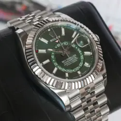 UNWORN Rolex Sky-Dweller Mint Green 2023 Full Set Fluted Jubilee 336934 Steel