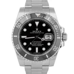 MINT PAPERS ROLEX SUBMARINER 40MM BLACK CERAMIC STAINLESS STEEL 116610 LN BOX