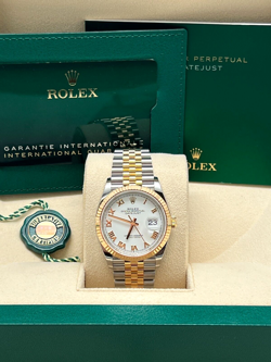 ROLEX 126233 DATEJUST 36MM STEEL AND YELLOW GOLD WHITE ROMAN DIAL JUBILEE-2024
