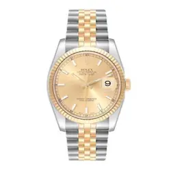 STEEL WRISTWATCH W/GOLD