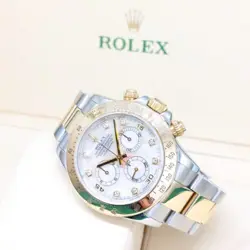 ROLEX 40MM MOP DIAMONDS 2 TONE DAYTONA REF: 116523 (D SERIES)