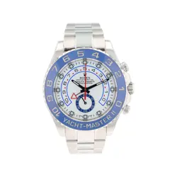 B&P ROLEX YACHT-MASTER II 116680 44MM WHITE LUMINOUS DIAL ROTATING-CERAMIC BEZEL