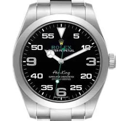ROLEX OYSTER PERPETUAL AIR KING GREEN HAND STEEL MENS WATCH 116900