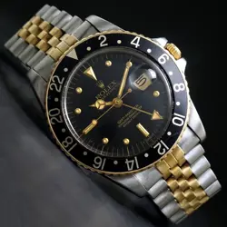 STUNNING 1981 ROLEX 16753 GMT MASTER TWO TONE MAN'S WATCH, EXCELLENT