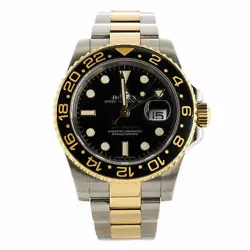 ROLEX OYSTER PERPETUAL DATE GMT-MASTER II AUTOMATIC WATCH STAINLESS STEEL