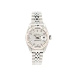 ROLEX DATEJUST  79174 26MM SILVER DIAMONDS (N.S) DIAL FLUTED BEZEL JUBILEE BAND