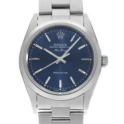 ROLEX AIR KING 14000M BLUE BAR P NUMBER SECOND HAND MENS