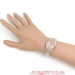 ROLEX DATEJUST 10P DIAMOND 179171G PINK CARVING COMPUTER Z NUMBER SECOND HAN...