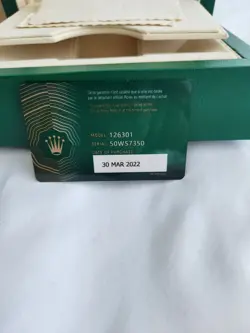 Rolex Datejust 41  126301 18K Rose Gold Dust Diamon Dial Box and Card