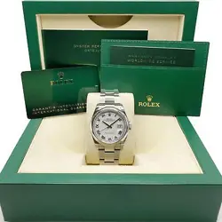 ROLEX DATEJUST 36MM 126200 STAINLESS STEEL WHITE ROMAN DIAL WATCH B&P 2023