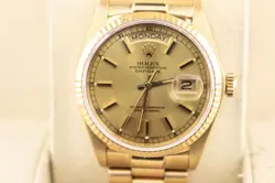 1981 ROLEX DAY-DATE 18038 CHAMPAGNE DIAL 18KT PRESIDENT NO PAPERS 36MM