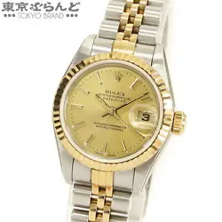 3 YEARS WARRANTY RETURNS ACCEPTED ROLEX DATEJUST 79173 K NUMBER CHAMPAGNE GOLD S