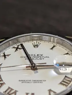 Rolex Datejust White Roman Dial Box & Papers 41mm 126300