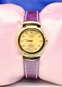 LADIES' ROLEX CELLINI 18K YELLOW GOLD WATCH WITH DIAMONDS REF. 6621