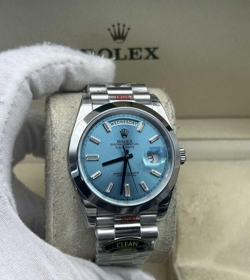 2024 ROLEX DAY-DATE 228236 SILVER PRESIDENT BRACELET WITH SILVER BEZEL