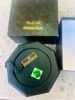 *RARE* Audemars Piguet ROYAL OAK Vintage Green Watch Box   Tag   ROLEX hologram