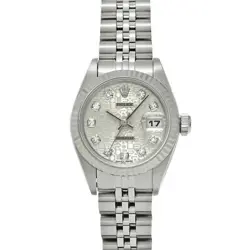 USED ROLEX DATEJUST 69174G SILVER CASE: 26×26MM LADIES WATCH #111229