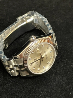 2006 Rolex Midsize Datejust 178274 Silver Diamond Dial SS Jubilee No Papers 31mm