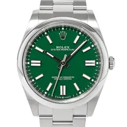 USED ROLEX OYSTER PERPETUAL 41 124300 GREEN CASE: 41MM MEN'S WATCH #1123229
