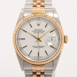 ROLEX DATEJUST 16233 SS×YG AT WHITE DIAL 2 EXTRA LINKS